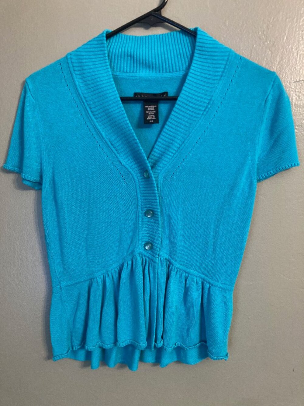 Y2K Apostrophe Peplum Sweater/Cardigan Size Small